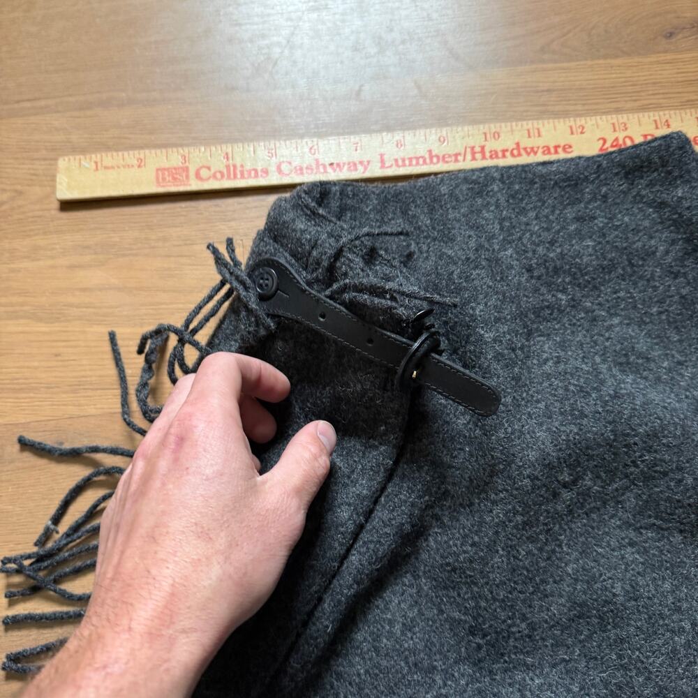 NWT Women's Vintage Eddie Bauer Gray Black Wool Belted Wrap Around Skirt Sz 6 - Picture 10 of 10
